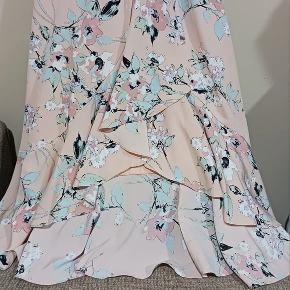 SOLD Flutter Shoulder Hi-Lo Maxi Dress - Picture 6 of 12